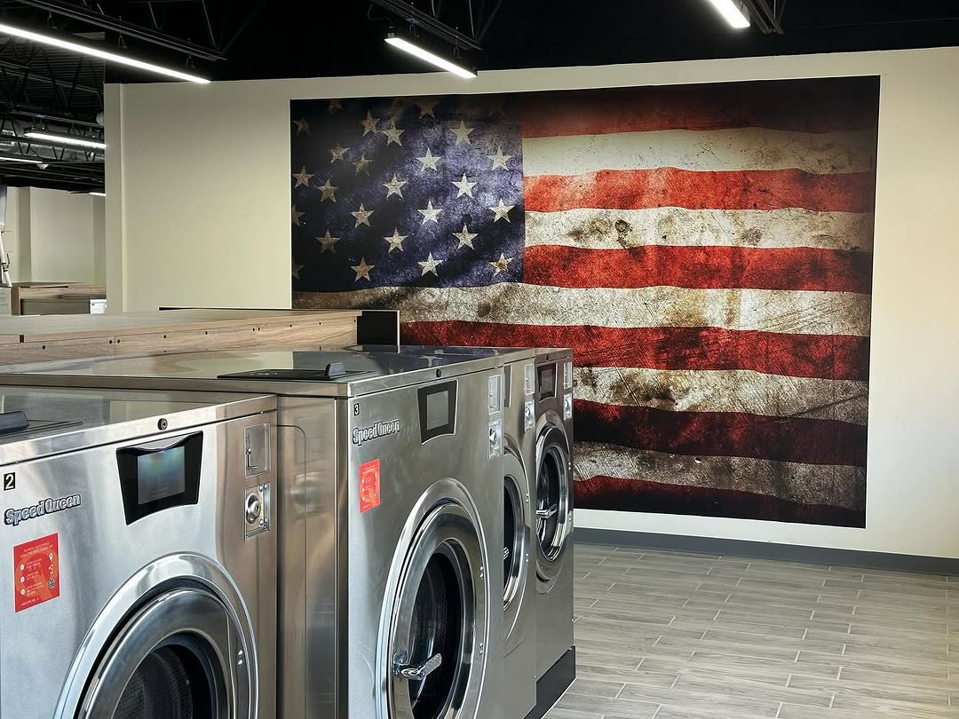 Xpress Laundry Hannibal Missouri US Flag